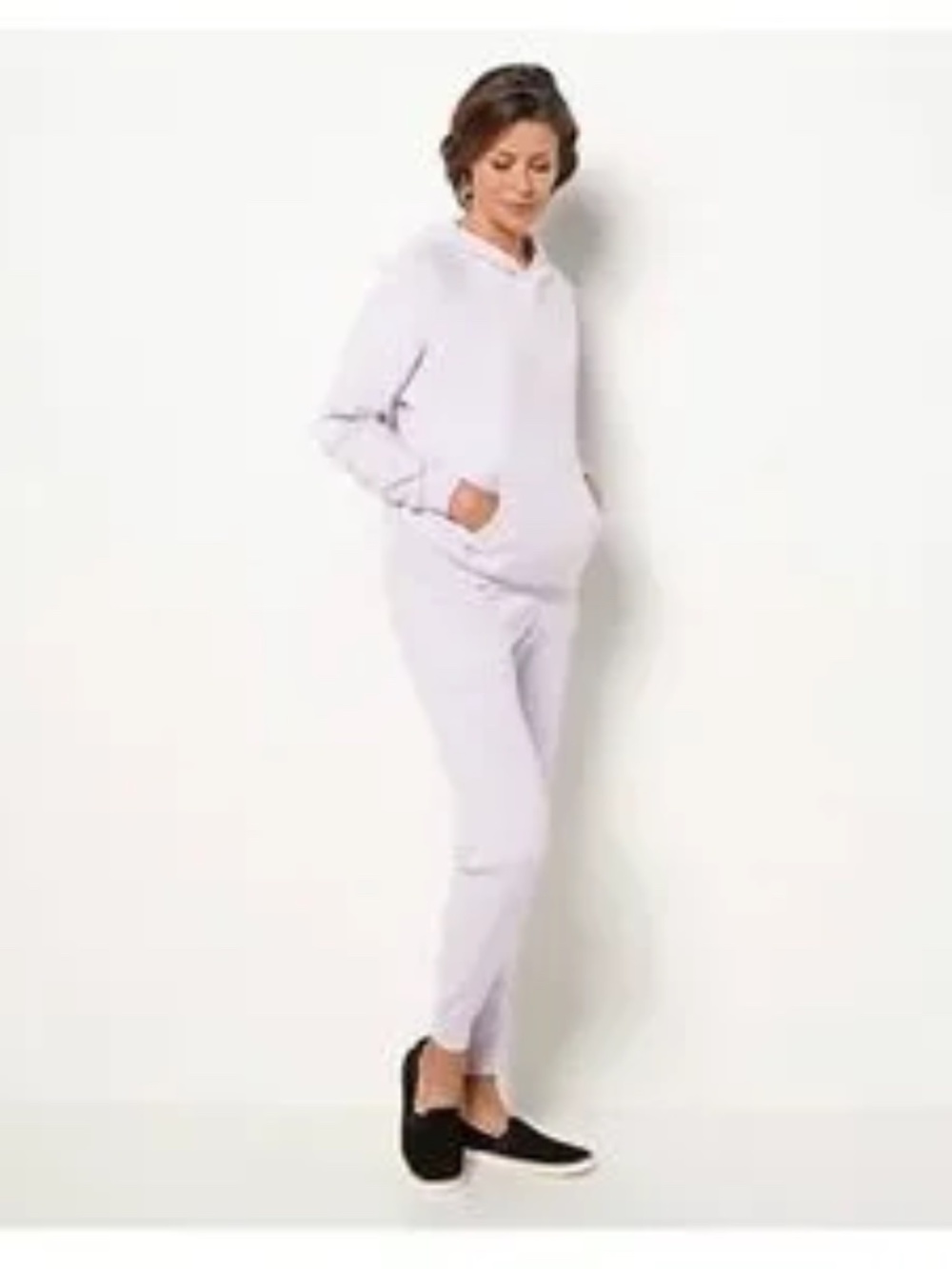 Soft by NAADAM Cotton Cashmere Hoodie & Jogger Set- Lavender Medium